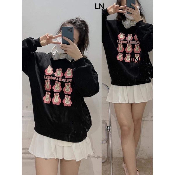 Áo nỉ Swt 9 gấu hồng TH8