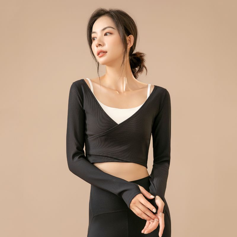 Áo Thun Thể Thao Tay Dài Cổ Chữ V Ôm Dáng Thanh Lịch 1011