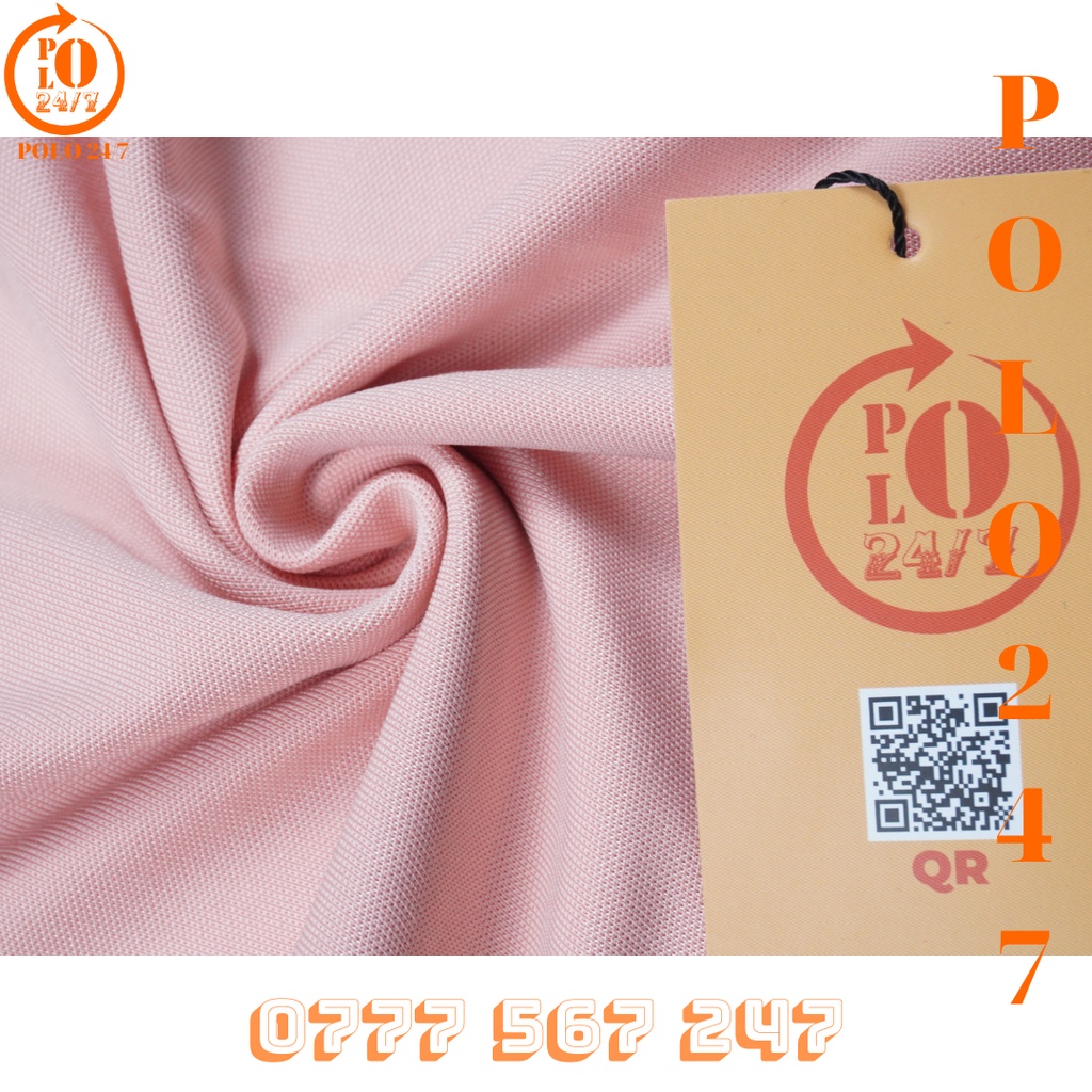Polo hồng phấn đơn giản tinh tế,cho cặp đôi, chất vải cá sấu cotton co giản 4 chiều, thoáng mát.