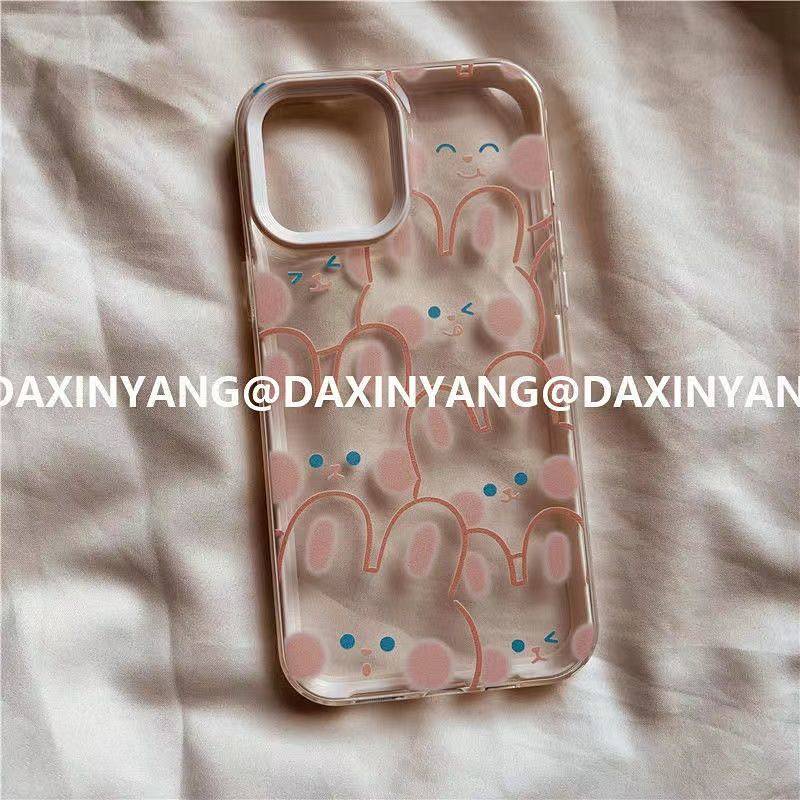 Ốp điện thoại mềm trong suốt chống rơi họa tiết thỏ dễ thương thích hợp cho Apple iPhone 14 13 12pro 11 XR/X 78plus
