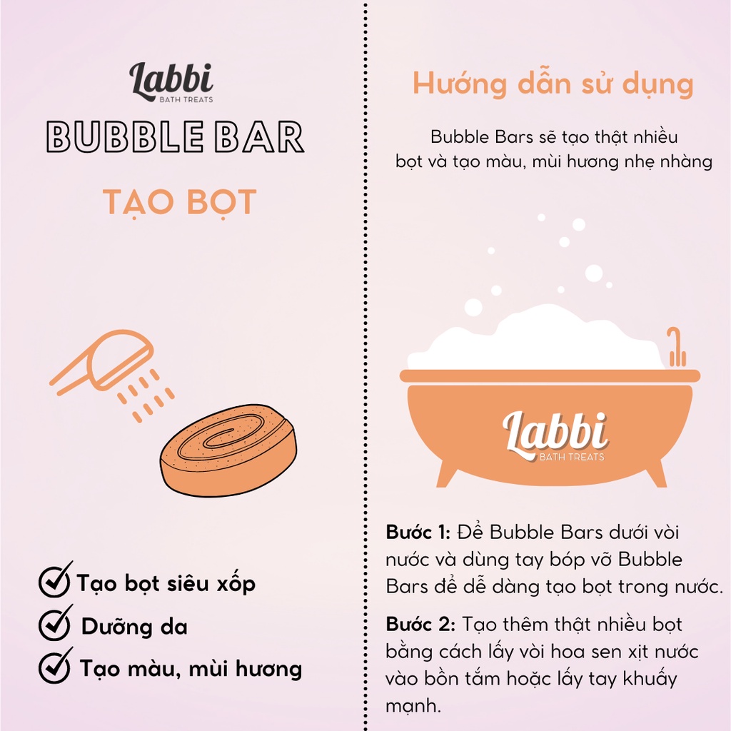 Bánh siêu tạo bọt bồn tắm MATCHY FLOWER [Labbi] Bubble Bar