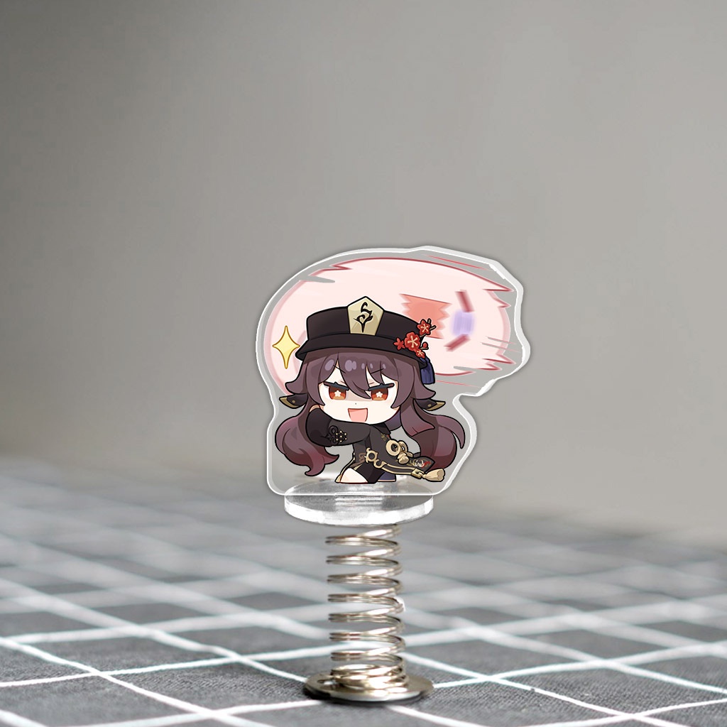Standee mica lò xo cao 5 cm trang trí lên xe máy in hình Hutao Genshin impact decor bàn học tập