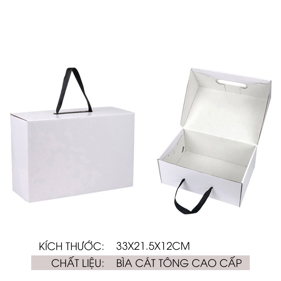 Hộp giấy hộp đựng quà tặng Vintage thời trang đẹp sang trọng 32x14x26cm LH1006