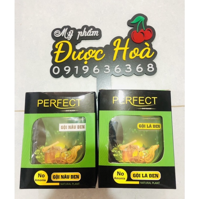 Gội Là Nâu/Đen- PERFECT ✅Chuyên phủ tóc bạc- Dạng Gói