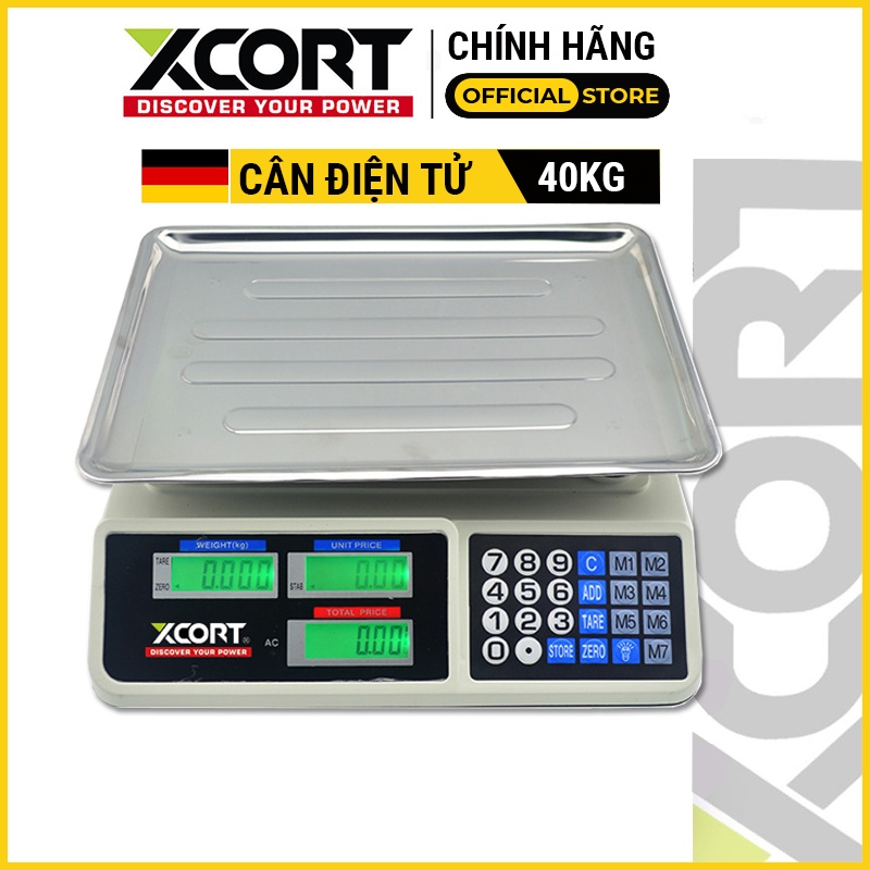 Cân Điện Tử - Cân điện tử mini 40Kg/5g Chức Năng Cân Tính Giá Tiền, 2 Mặt Đồng Hồ Trước Sau Chính Hãng