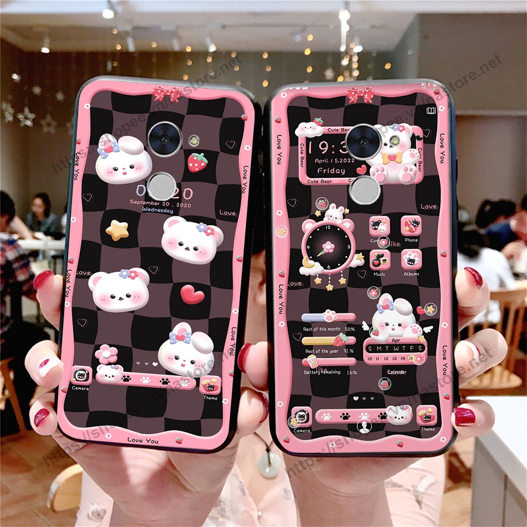 Ốp lưng Huawei Y7 Prime - GR5 2017 gấu, đồng hồ dễ thương cute giá rẻ