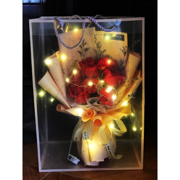 Túi đựng hoa sáp, túi đựng quà tặng, túi giấy mặt kính