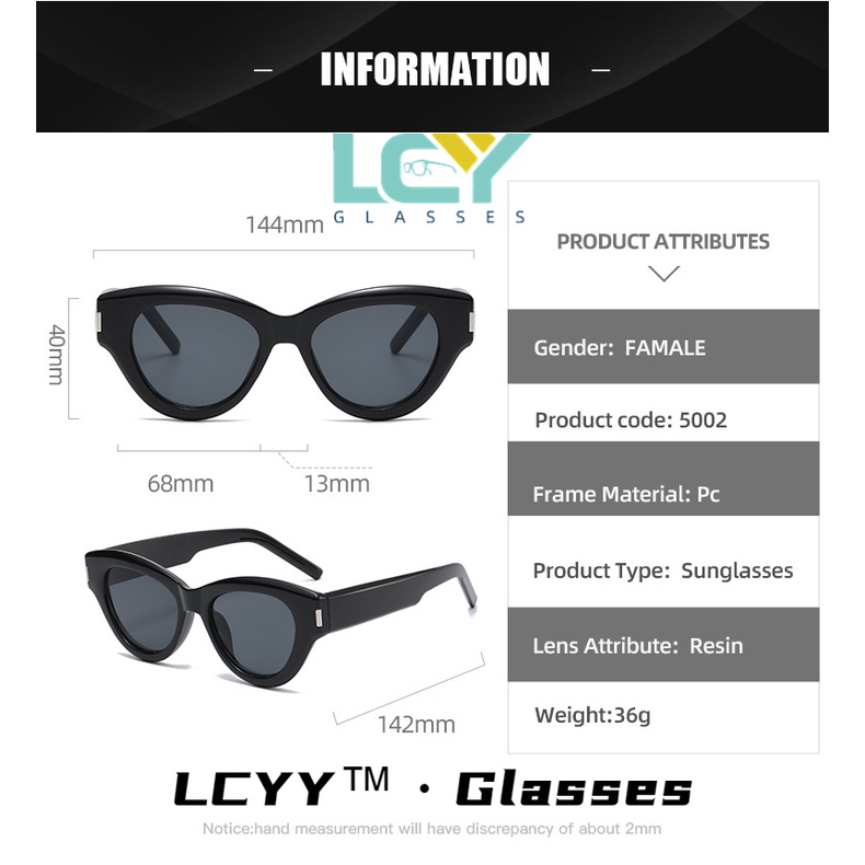 Kính Mát Hình Mắt Mèo Phong Cách Đường Phố Thời Trang Cho Nữ 5002