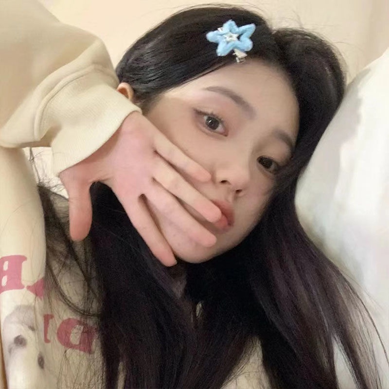 Kẹp Tóc Hình Ngôi Sao Năm Cánh Màu Xanh Dương Xinh Xắn Dễ Thương Thời Trang Thu Đông Cho Nữ