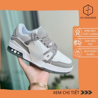 | gg store-có sẵn| Giày Sneaker LV Trainer sneaker Grey - Lv Sneaker Xám-Siêu Cấp
