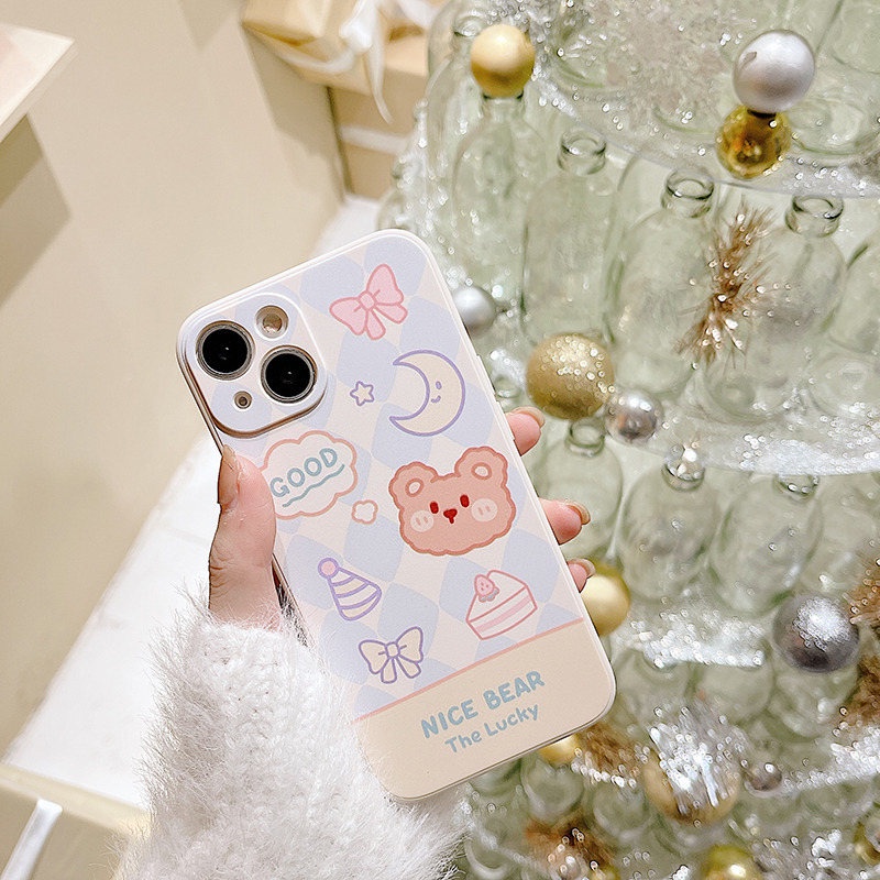 Ốp Điện Thoại Silicon Mềm Hình Gấu Teddy Cho iPhone 14 Pro Max 11 12 13 Pro Max 13 Mini X XR Xs Max 7 8 Plus SE 2022 SE 2020