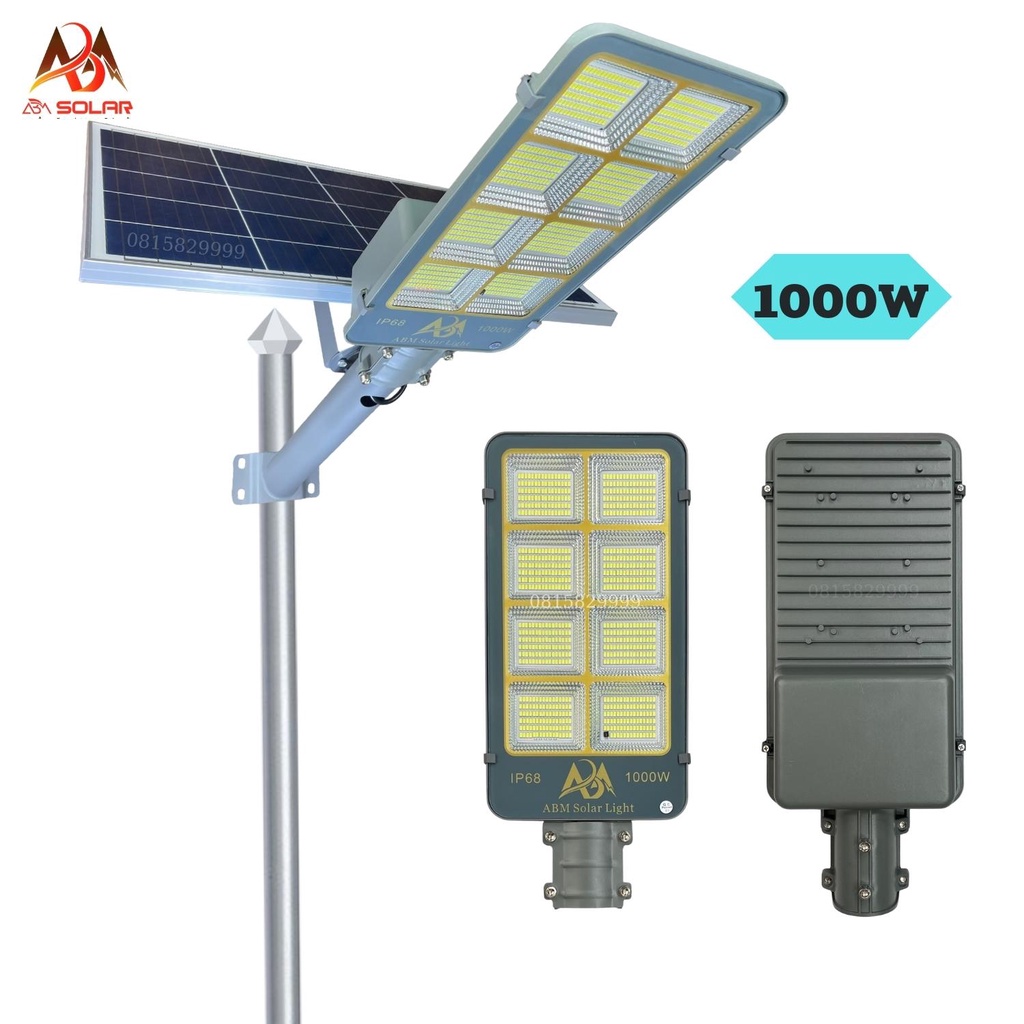 Đèn Năng Lượng Mặt Trời 300W - 1000W, Đèn Đường , Sân Vườn . Tấm Pin Năng Lượng Rời  , IP68 Chống Nước  ABMSOLAR