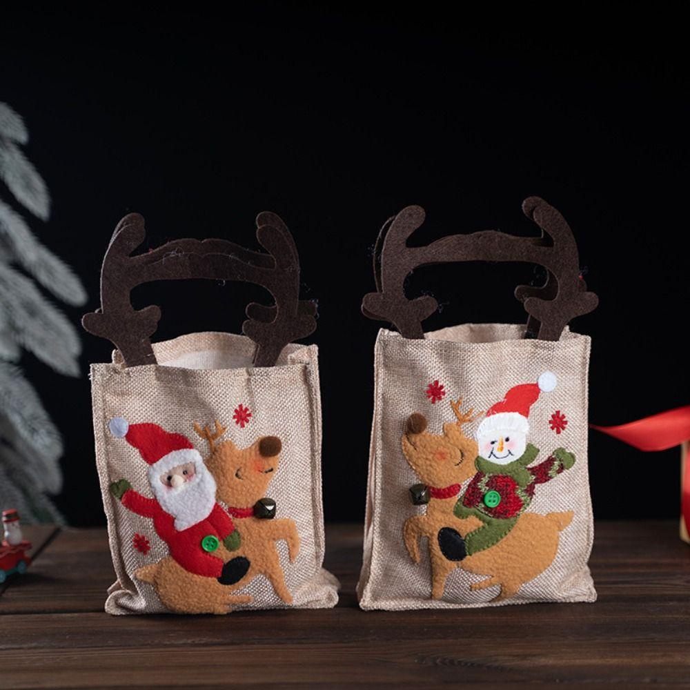 FALLFORBEAUTY Túi Đựng Kẹo Bằng Nylon Thời Trang Sáng Tạo Phong Cách Giáng Sinh