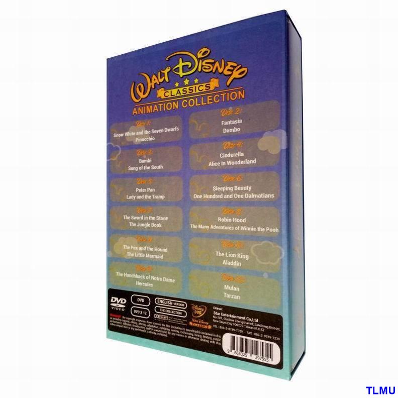 Bộ Sưu Tập Phim Hoạt Hình disney 12dvd Tiếng Anh t1028