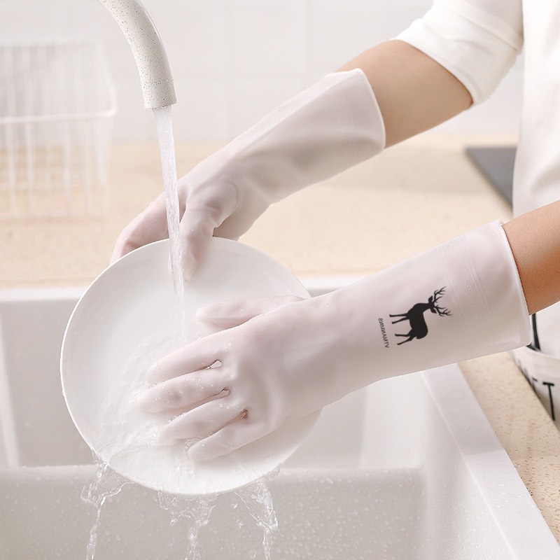 Găng tay cao su siêu dai tiên ích rửa bát, giặt giũ, vệ sinh không mùi hôi