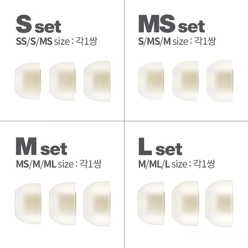 2 Cặp Nút Bọc Tai Nghe Bằng Silicone Tiêu Chuẩn AZLA SednaEarfit