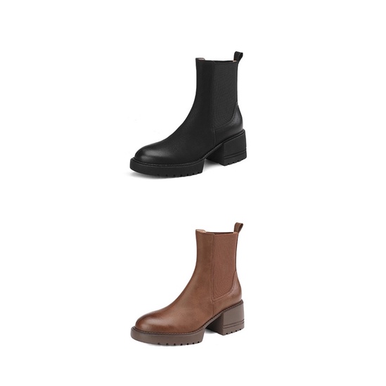 Boots Chelsea chất liệu da thật - dáng đế khoẻ khoắn