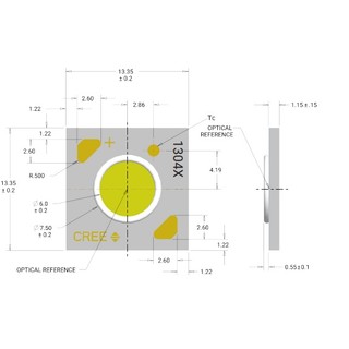 CHIP LED COB CREE 4-7W - CXA1304 - 9VDC