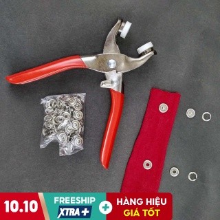 Kìm bấm cúc quần áo đa năng , bộ kìm bấm khuy kèm cúc bấm