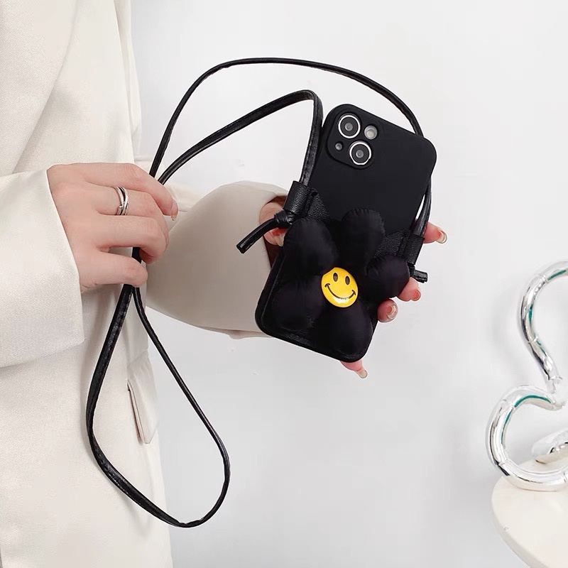 Ốp Điện Thoại Dẻo Họa Tiết Hoa Hướng Dương Kèm Dây Đeo Cho Iphone 14 Plus 13 Pro Max 12 Mini 11 X Xs 5 5s 6 6s 7 8 Se 2020