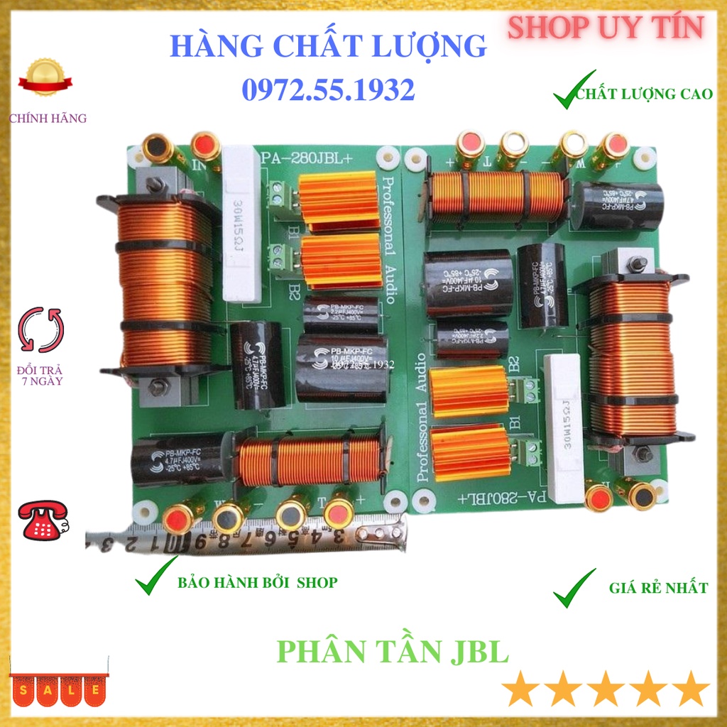 Mạch phân tần 2 loa công suất lớn JBL 280 linh kiện tốt  - giá 1 CÁI