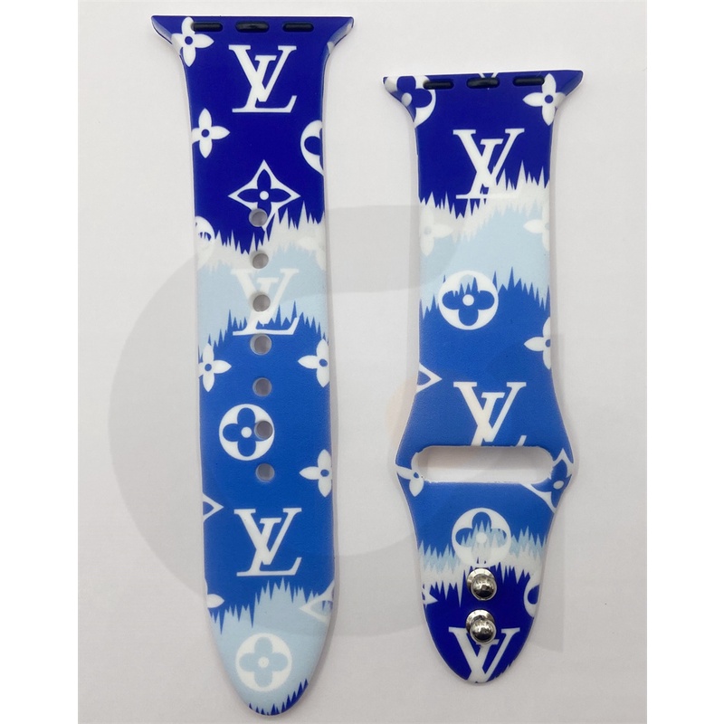 Dây Đeo Bằng Silicone LV Cho Đồng Hồ Thông Minh iWatch7 / 6 / 5 / 4 / 3 / 2 / 1 / SE Generation 38 / 40 / 41 / 42 / 44 / 45