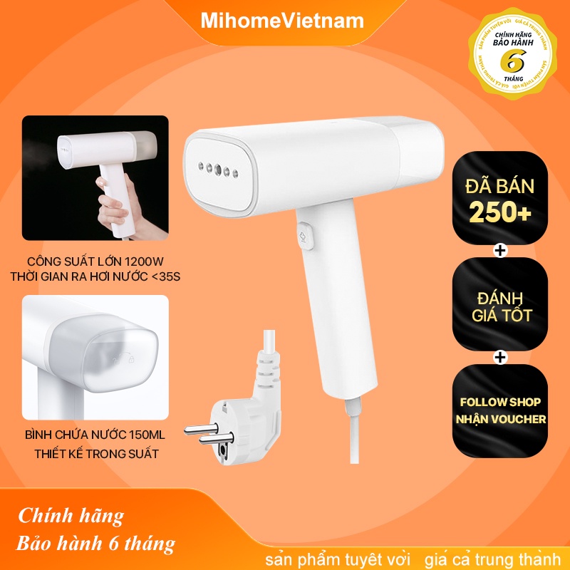 Bàn là hơi nước Xiaomi Mijia Zanjia ZJ GT-306LW bàn ủi hơi nước cầm tay nhỏ gọn công suất 1200W là phẳng các loại vải