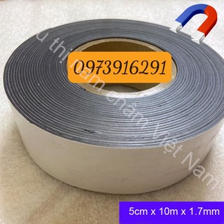 Cuộn nam châm dẻo có keo kích thước dài 10m x 5cm x 1.7mm