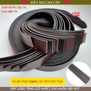 [Hàng xịn] Dây da thắt lưng da bò 2 mặt