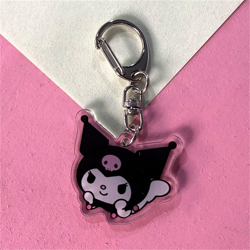 Móc Khóa Hai Mặt Trong Suốt Hình Kuromi Dễ Thương Cho Bé