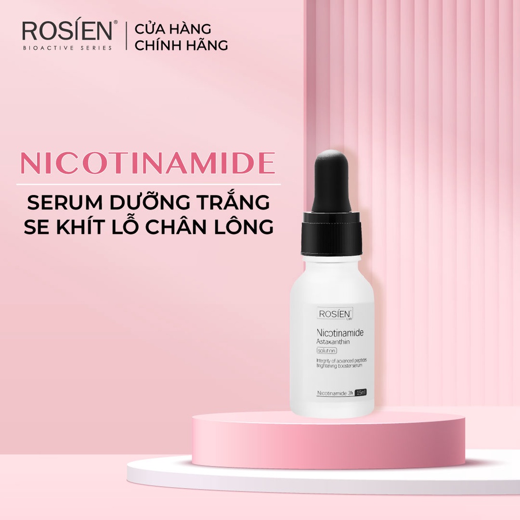 Serum phục hồi, se khít lỗ chân lông - Rosien Nicotinamide Astaxanthin Solution 15ml