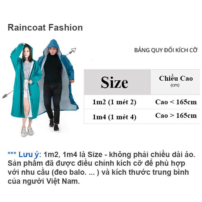 Áo Mưa Dây Kéo Khoá Vải Dù Dày Cao Cấp Chống Thấm Nước Big Size Form Rộng Mang Được Balo, Áo Mưa Học Sinh, Sinh Viên