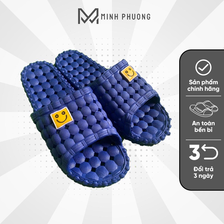 Dép đi trong nhà tắm, văn phòng chống trơn trượt, mềm êm chân, xốp đan mặt cười sản xuất tại xưởng