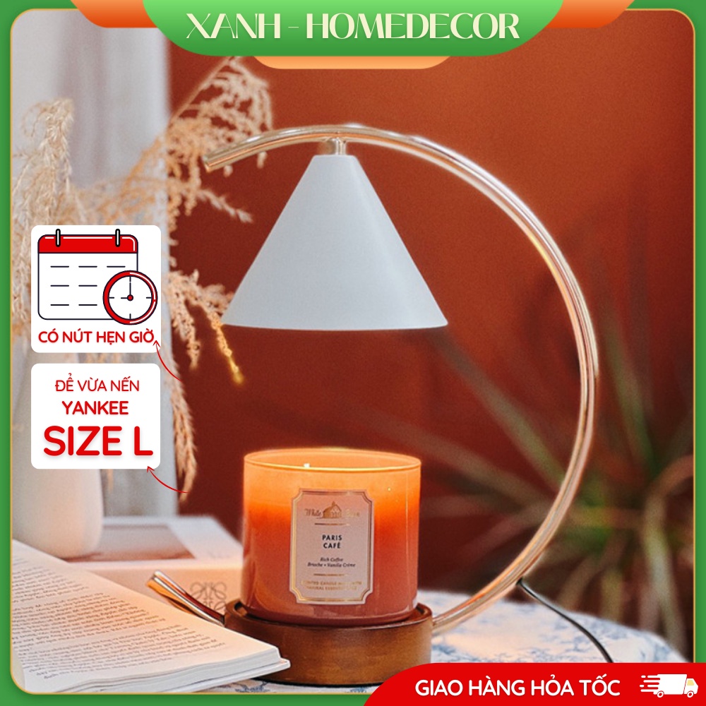 Đèn đốt nến thơm mặt trăng để vừa nhiều size nến
