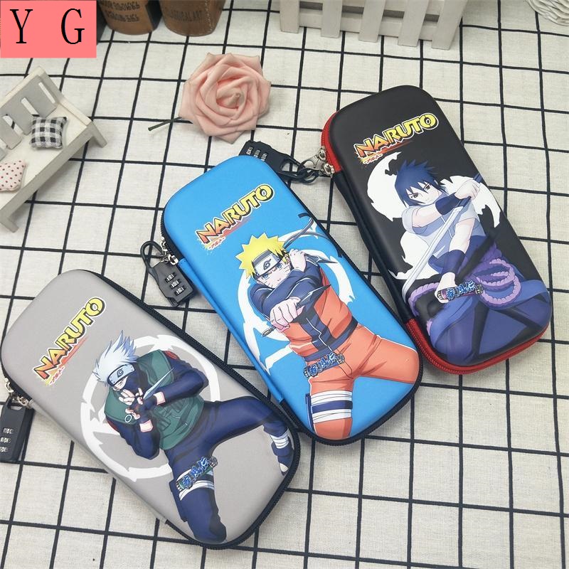 Túi Đựng Bút Sức Chứa Lớn Họa Tiết Hoạt Hình Naruto Sasuke Cho Học Sinh Tiểu Học