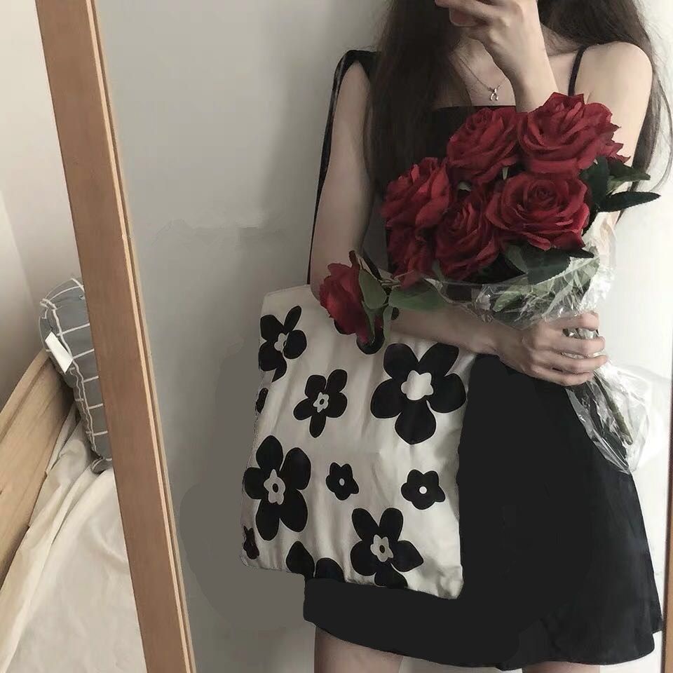 Túi Xách Canvas Sức Chứa Lớn Thời Trang Dành Cho Nữ
