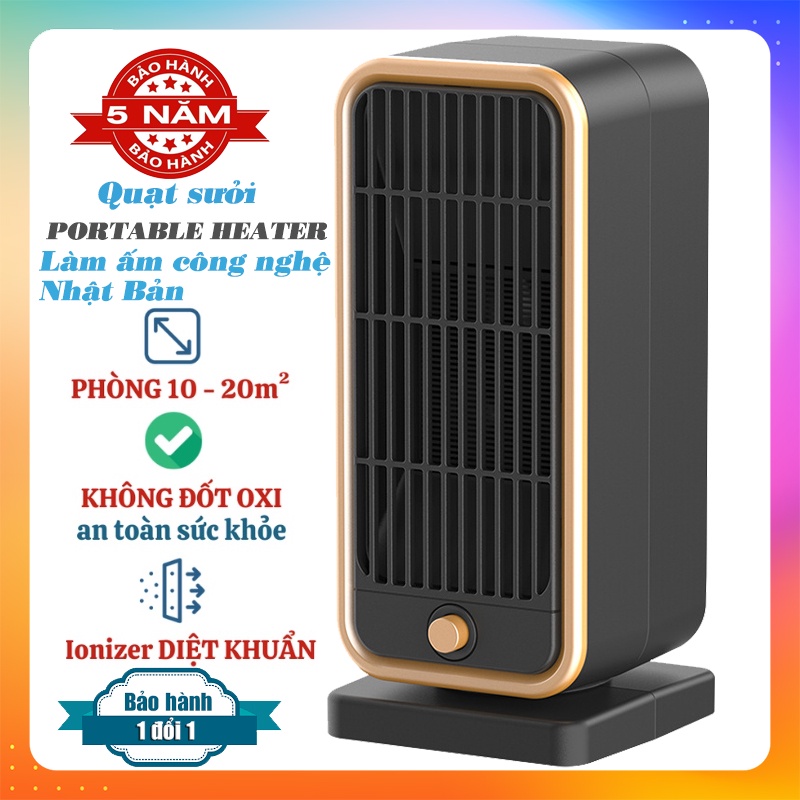 May sưởi ấm phòng ngủ mùa đông cho bé PROTABLE FAN HETAER - Quả sưởi chống cháy nổ, Máy sưởi gốm siêu tiết kiệm điện