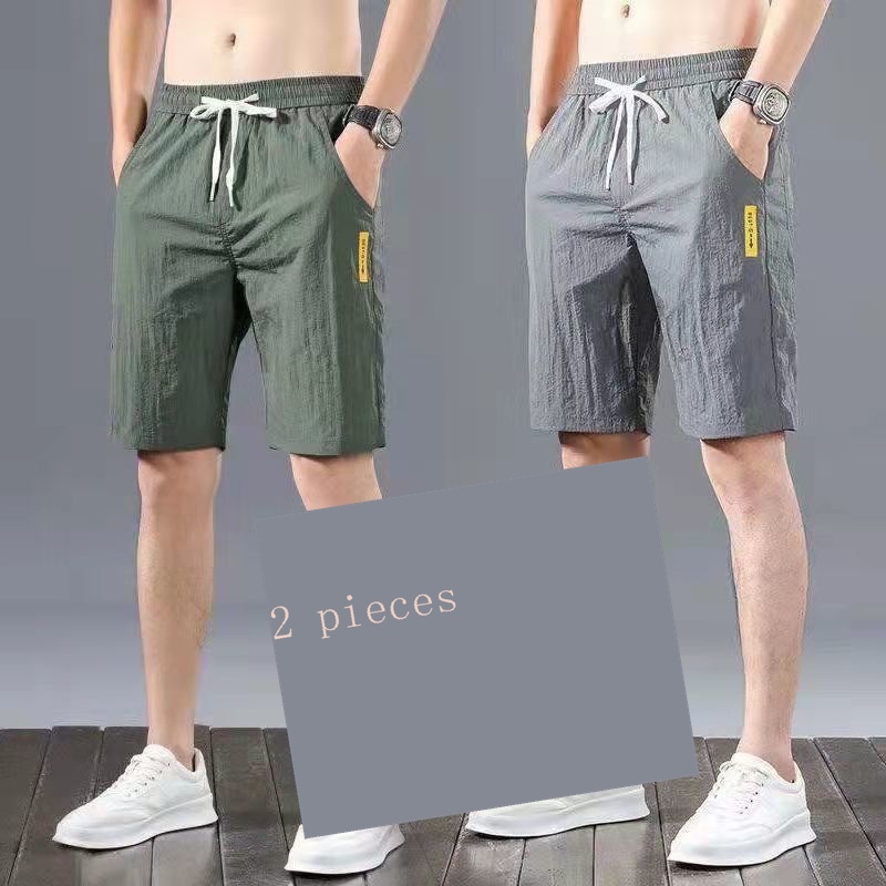 Quần Short Thể Thao Chất Liệu Lụa Lạnh Mỏng Nhanh Khô Thời Trang Mùa Hè Cho Nam Giới