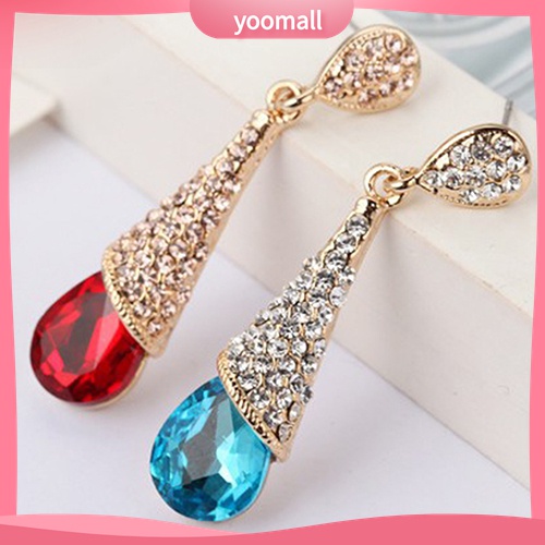 {YO} Bông Tai Kẹp Vành Tai Đính Đá Zircon Toàn Diện Cho Nữ