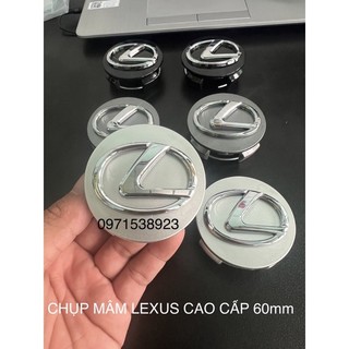 Logo chụp mâm lexus kích thước 62mm cao cấp màu bạc