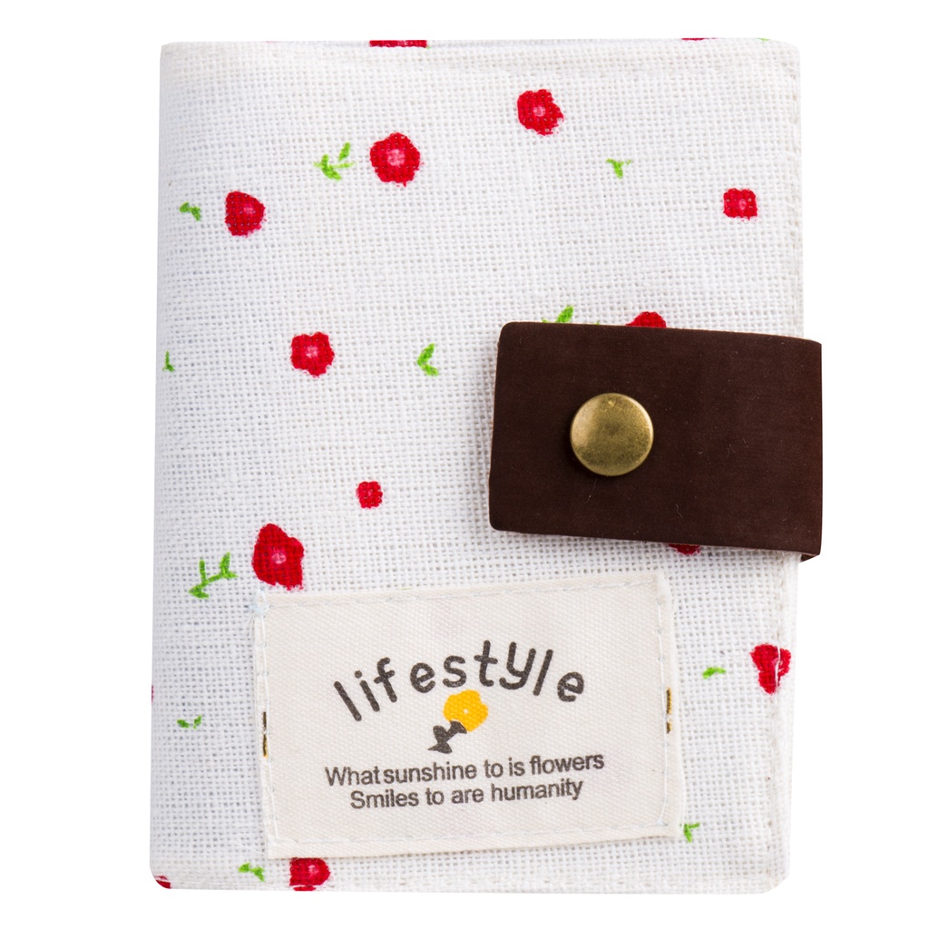 Ví đựng thẻ chất liệu canvas in hoa đẹp mắt thời trang cho nữ