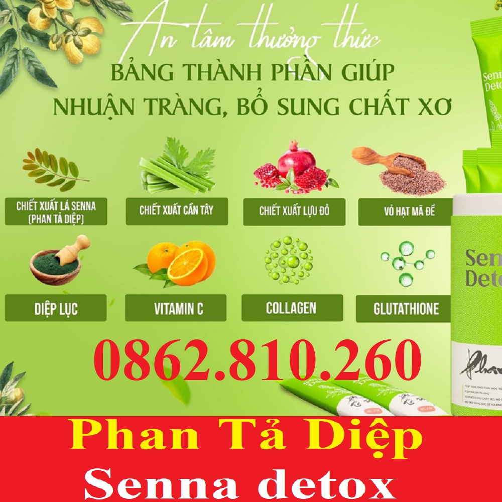 Phan tả diệp Senna Detox thải độc ruột Dr Lacir