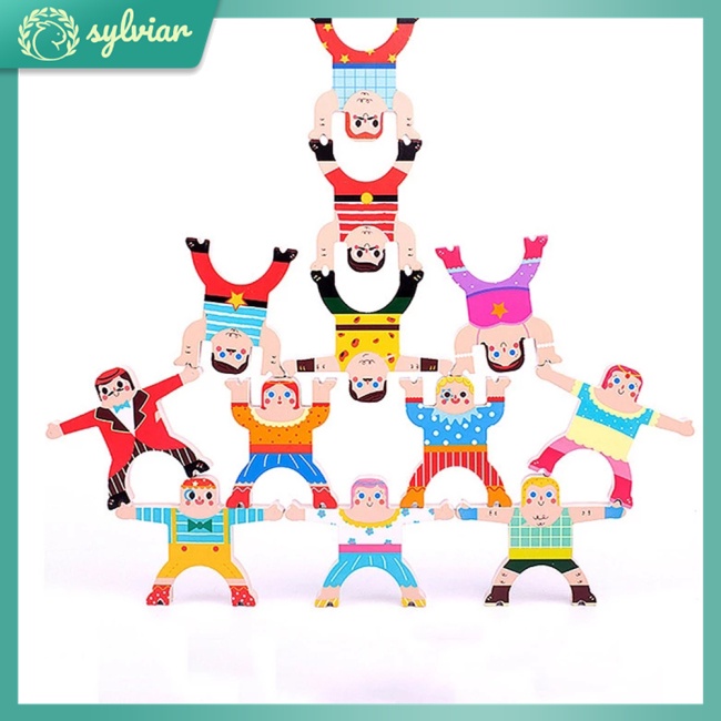 Bộ Đồ Chơi Xếp Hình Cân Bằng Bằng Bằng Gỗ Dành Cho Trẻ Em