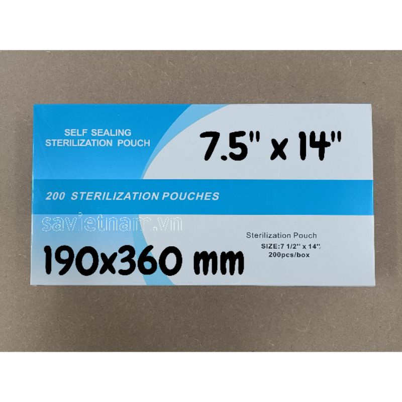 Hộp 200 túi hấp tiệt trùng đóng sẵn trong nha khoa