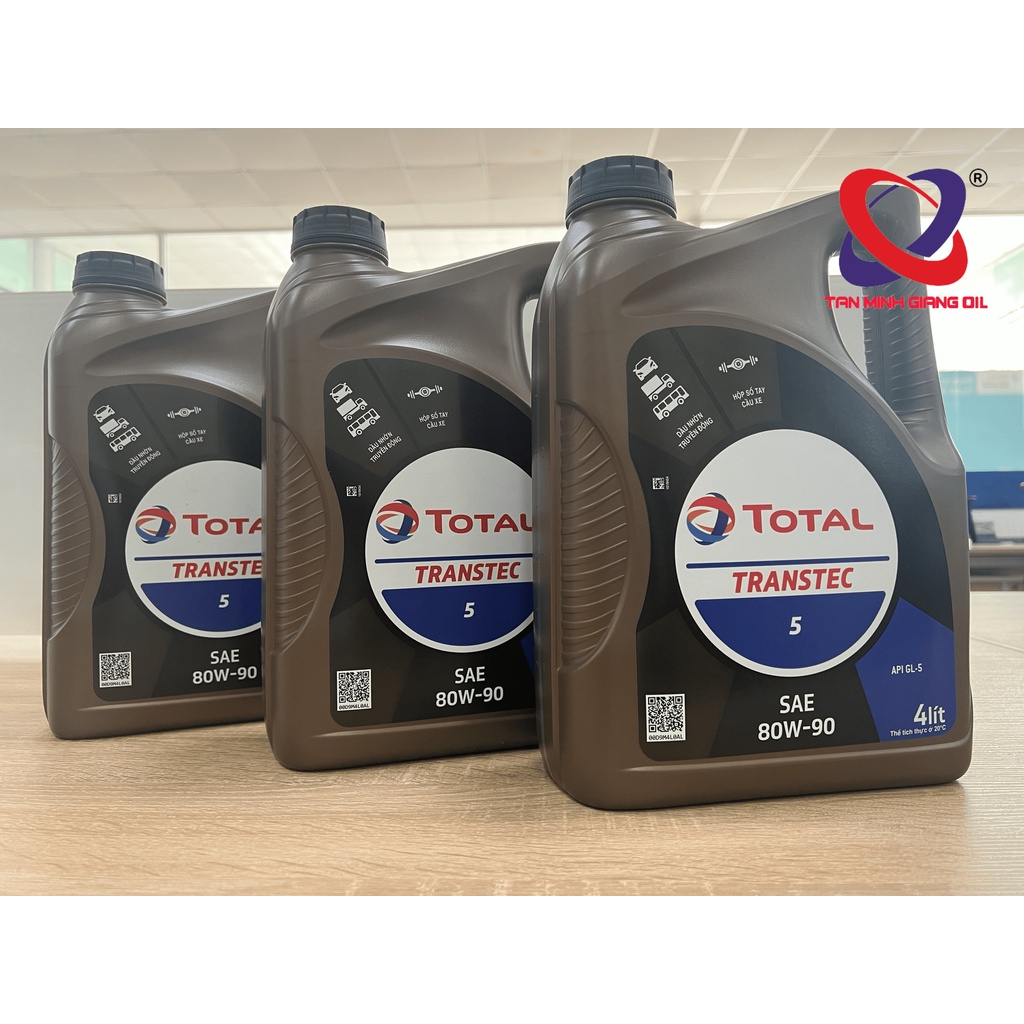 Dầu truyền động / Dầu bôi trơn bánh răng TOTAL TRANSTEC 5 85W90 - 85W140 bình 4 Lít