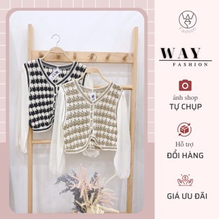 Set áo len hoa WAYFASHION thêu siêu xinh, style Vintage Korea. form freesize