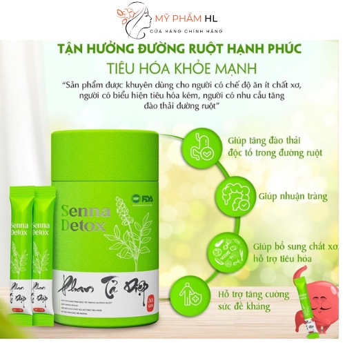 Phan tả diệp senna detox, Dr LACIR, Thải Độc, Đẹp Da, Giảm Khô Hạn, myphamhanhluan