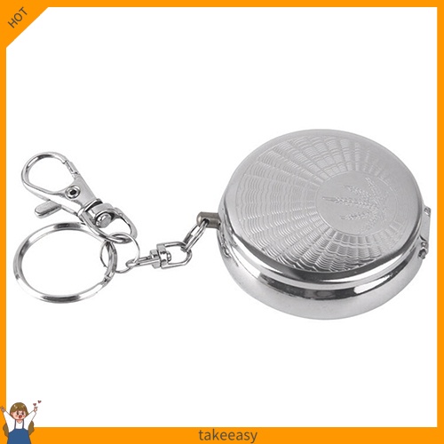Gạt Tàn Thuốc Mini Bằng Thép Không Gỉ Kèm Móc Khóa Tiện Dụng