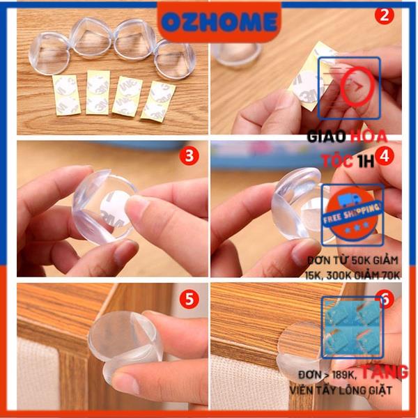 Miếng bịt góc bàn silicon chống va chạm an toàn cho bé