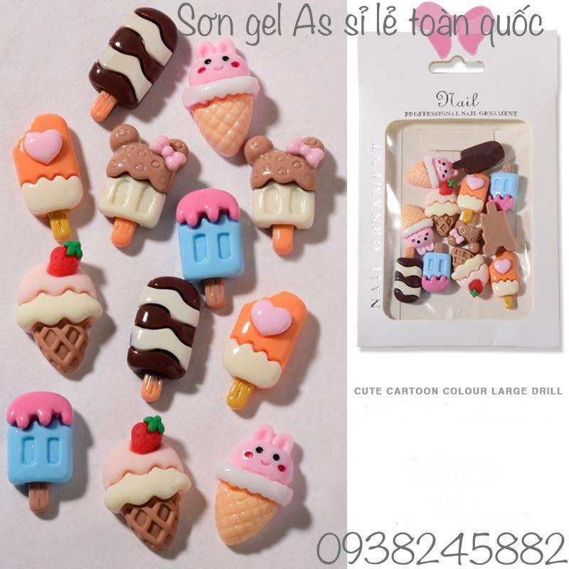 Set phụ kiện trang trí móng nail giá rẻ